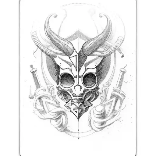 using the Denari suit from the Italian card deck briscola create a stylised tattoo tattoo design idea