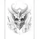 using the Denari suit from the Italian card deck briscola create a stylised tattoo tattoo design idea