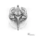 using the Denari suit from the Italian card deck briscola create a stylised tattoo tattoo design idea