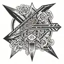 arrow going thru tattoo design idea