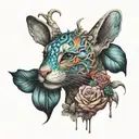 name Alex Inès tattoo design idea