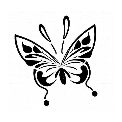 butterfly with carpe diem words tattoo design idea