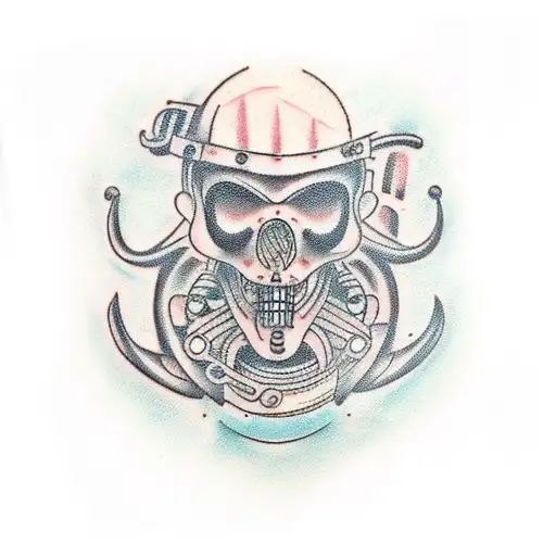 biomechanical  tattoo design idea