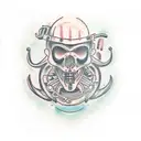 biomechanical  tattoo design idea