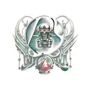 biomechanical  tattoo design idea