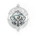 biomechanical  tattoo design idea