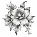 flor de Tokyo ghol tattoo design idea