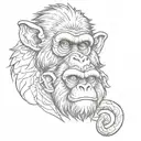 Three wise monkeys tattoo design idea