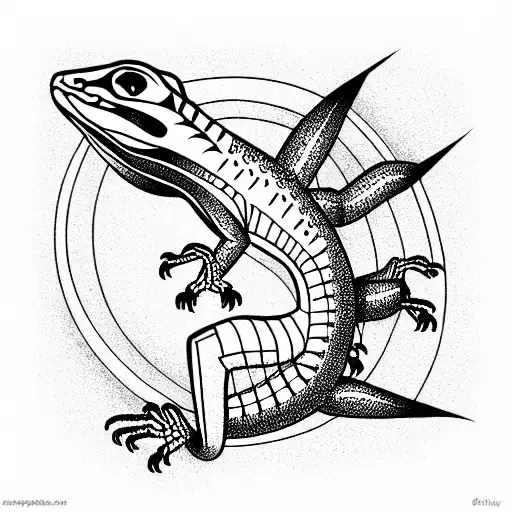 Lizard tattoo design idea