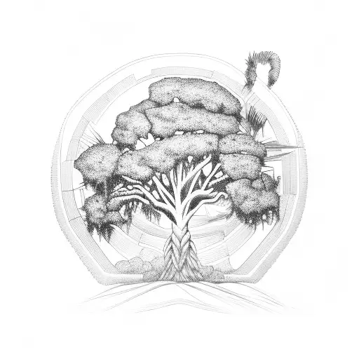 south Carolina, palmetto tree tattoo design idea