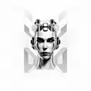 Cyberpunk 2077 Cyberware head neck tattoo design idea