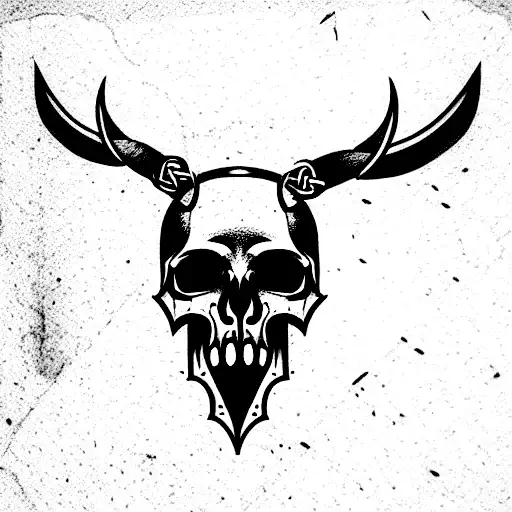 viking skull tattoo design idea