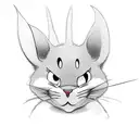 Jerry do desenho tom & Jerry drogado a comer batatas fritas com os olhos vermelhos tattoo design idea