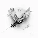 sparrow tattoo design idea
