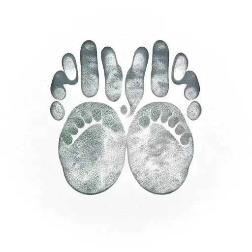 lion paws with a bigger paw around the baby paw for a father and son  tattoo design idea