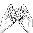 lion paws with a bigger paw around the baby paw for a father and son  tattoo design idea