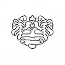 lion paws with a bigger paw around the baby paw for a father and son  tattoo design idea