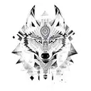 aztec wolf tattoo design idea