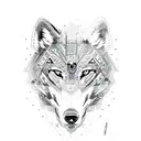 aztec wolf tattoo design idea