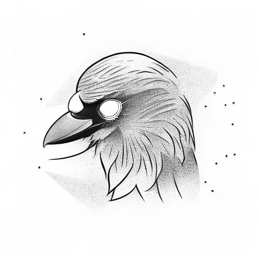 Blackwork Crow Tattoo Idea Blackink Ai