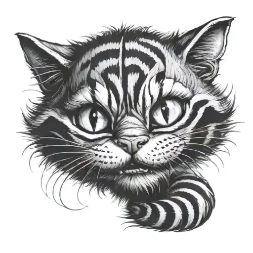 Cheshire Cat tattoo design idea