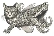 scrimshaw pattern etched tattoo design idea