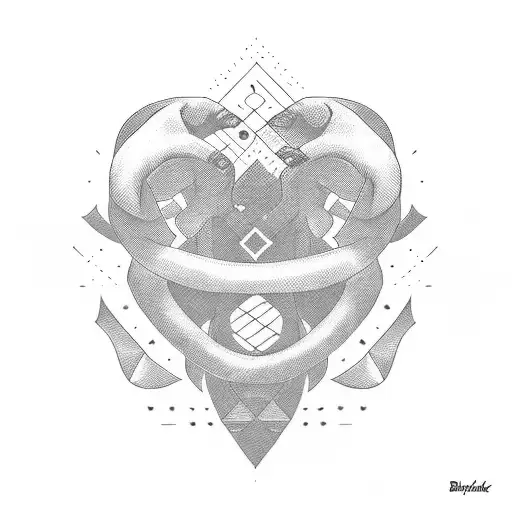 dad son daughter  tattoo design idea