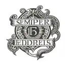 Semper Fidelis in tribal font  tattoo design idea