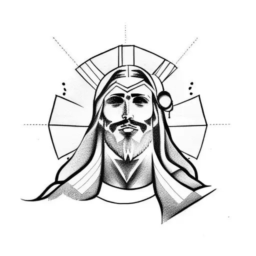 videogame jesus tattoo design idea