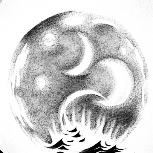 Moon tattoo design idea
