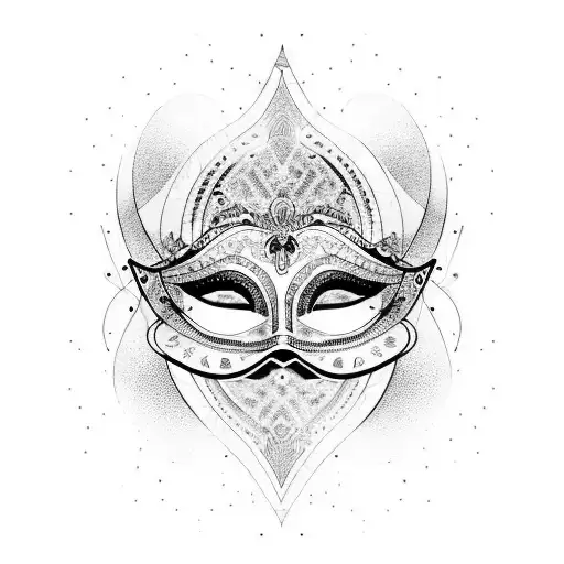 Venetian Mask using numbers 1294670 tattoo design idea