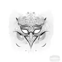 Venetian Mask using numbers 1294670 tattoo design idea
