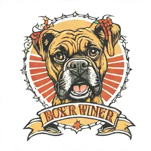 boxer winner tattoo design idea