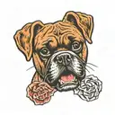boxer winner tattoo design idea