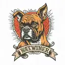 boxer winner tattoo design idea