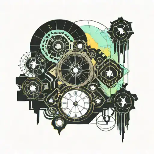 time traveller thame for arm sleeve tattoo tattoo design idea