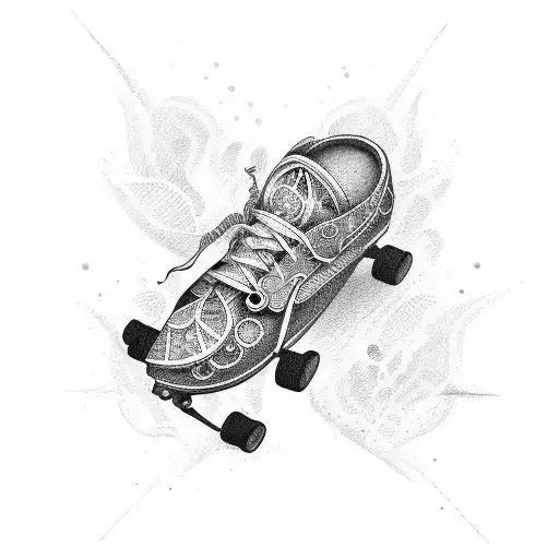 skate tattoo design idea