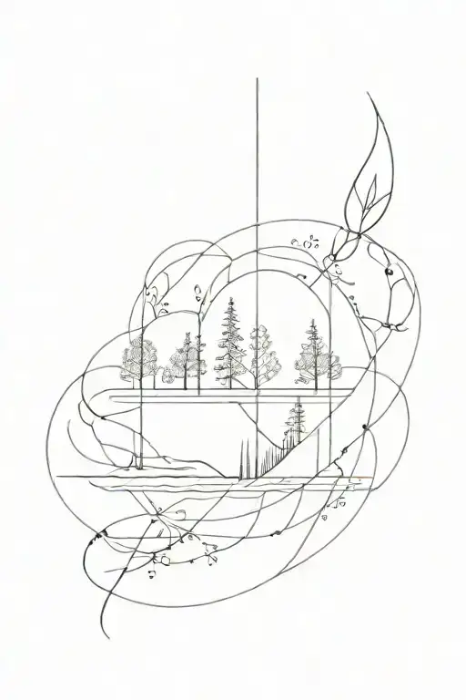 living in present  tattoo design idea