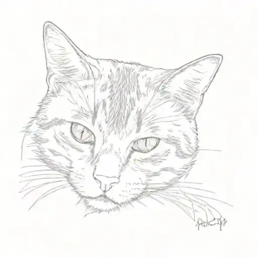 an orange tabby cat tattoo design idea