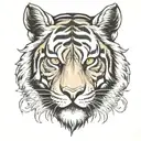 tiger head tattoo design idea