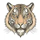 tiger head tattoo design idea