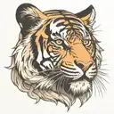 tiger head tattoo design idea