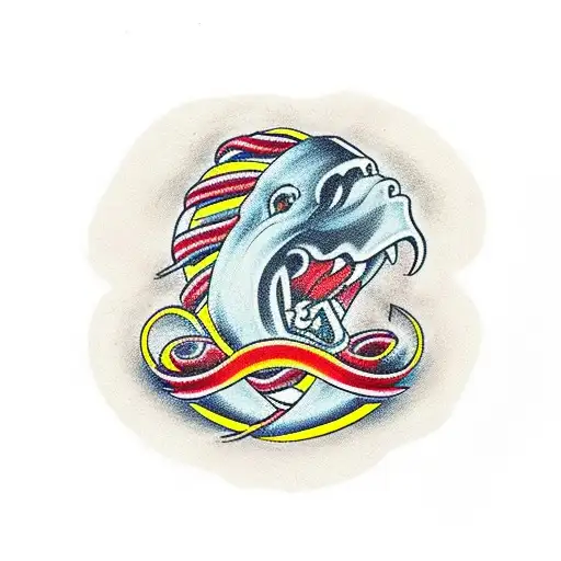 horseshoe with the name Johnny  tattoo design idea