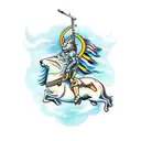 Sagittarius with rabbit tattoo design idea