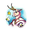 Sagittarius with rabbit tattoo design idea