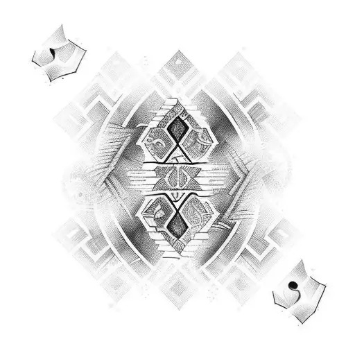 half sleeve design using treasure chest with multiple ekg sketches tattoo design idea