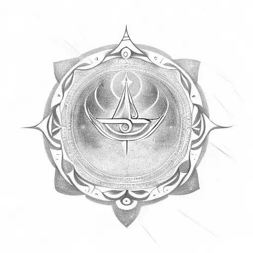 In the center of the design, there could be the Shiva trident with the Hindu symbol in the center. The four elements you tattoo design idea