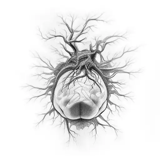 neuron synapse brain tattoo design idea