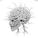 neuron synapse brain tattoo design idea