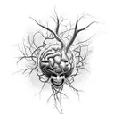neuron synapse brain tattoo design idea